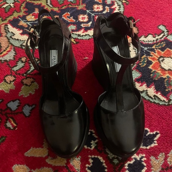 Authentic Vintage Prada Calzature Donna Wedges 36.5 - Picture 4 of 4